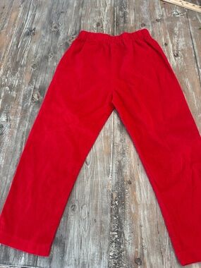 Kids Red Elastic-Waist Jogger Pants corduroy